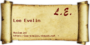 Lee Evelin névjegykártya
